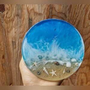 Handmade Ocean Resin Coaster